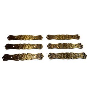 Vintage Amerock Carriage House Backplates 176A Brass Cabinet Pull LOT of 6